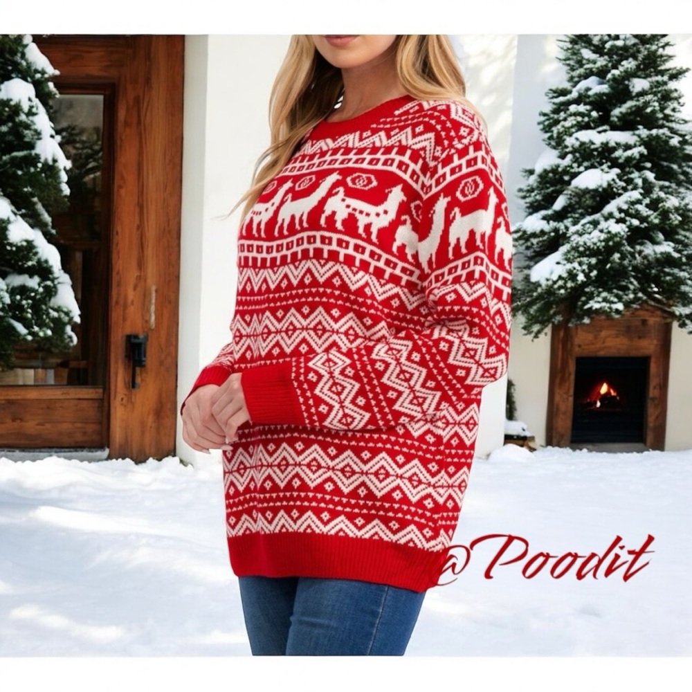 BIBI Cozy holiday sweater S M L XL - Picture 5 of 8